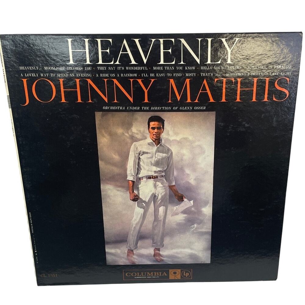 Vintage 1959 Johnny Mathis Heavenly Glen Osser Music LP Vinyl Record